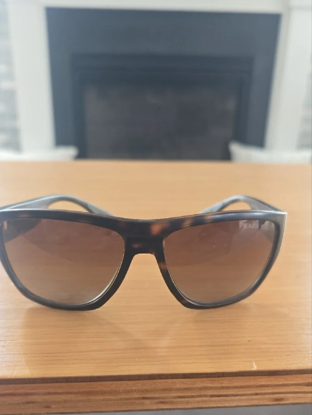 Prada Black Sunglasses with Smoky Lenses